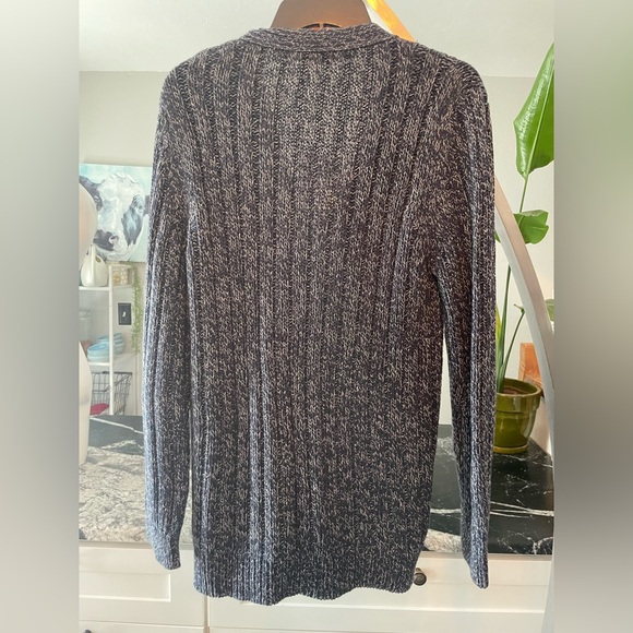 Sandro Navy and White Knit Sweater Mens Size Medium - Picture 2 of 4